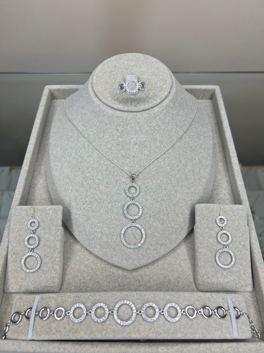 طقم فضة مستورد 925 فاخر